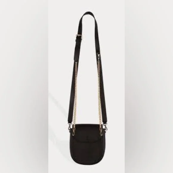 Shay Bandolier Black Crossbody Bag with Chain Strap (silver!) - Picture 16 of 16